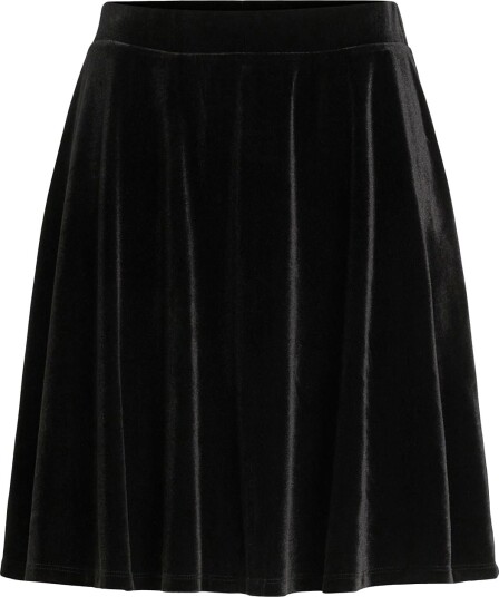 VILA Vikatja Hw Short Velvet Skirt/Ka |Svart |XS