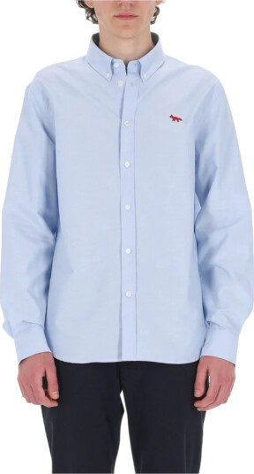 Maison Kitsuné Herre Skjorter Blå M,