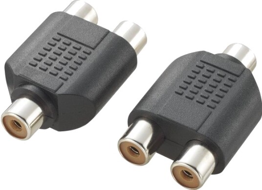 Speaka Professional Cinch Y-Adapter [1X Cinch-Hun 2X Cinch-Hun] Svart