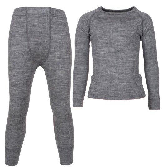 Lindberg Rib Merino Ullundertøy Grey Melange 130