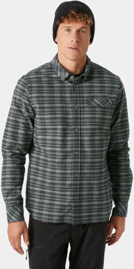 Helly Hansen Herre Klassisk Check Lange Ermer Flanellskjorte Grå L Helly Hansen Herre Klassisk Check Lange Ermer Flanellskjorte Grå L