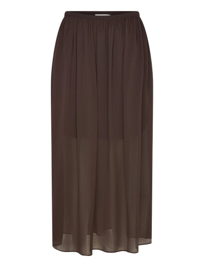 Coster Copenhagen Transparent Midi Skirt   Brown   38