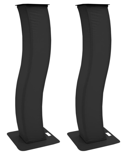 EuroLite 2x Stage Stand 150cm Kurvet Inkl. Trekk Og Bag, Sort