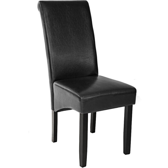 tectake Spisestuestol, ergonomisk - svart