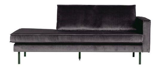 BePureHome Rodeo Daybed Antracit velur - høyrevendt