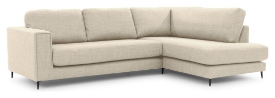 Juvila PALMA Sofa m. chaiselong 3-pers. open høyre, Beige Unoliving