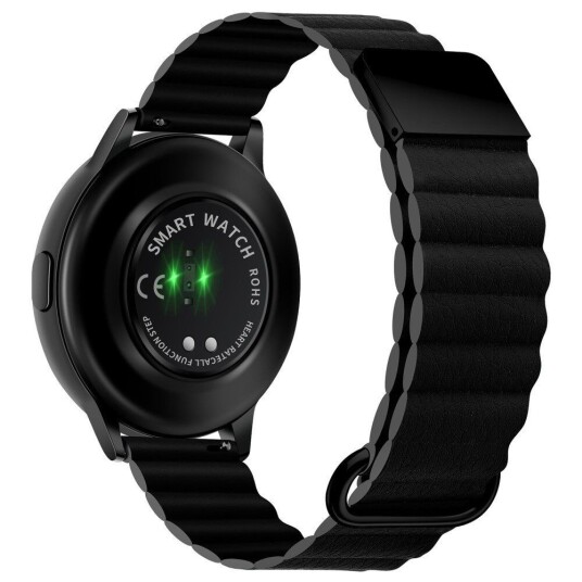 INCOVER Smartwatch-Rem 20 mm Magnetisk Litchi-Skinn - Svart