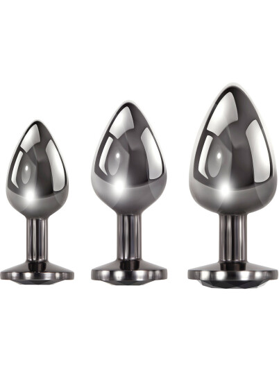 Evolved Novelties Evolved: Black Gem Anal Plug Set Evolved Novelties Evolved: Black Gem Anal Plug Set