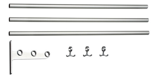 Essem Design Nostalgi p?byggingsdel sko- eller hattehylle aluminium, aluminiumsstativ