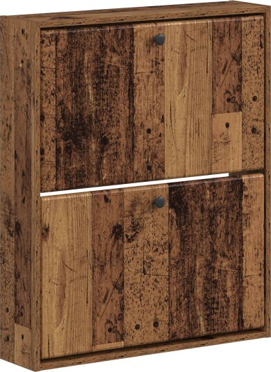 vidaXL Vegghengt skoskap BREDA 71 x 17 x 86 cm Konstruert tre