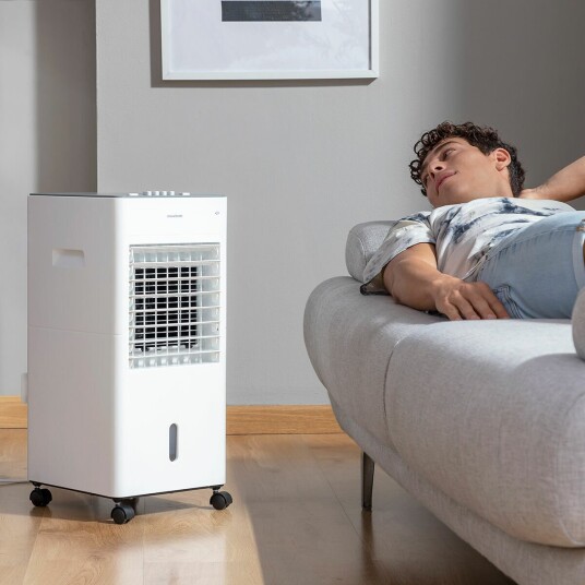 Fordampningskjøler 5 L 65 W med hjul