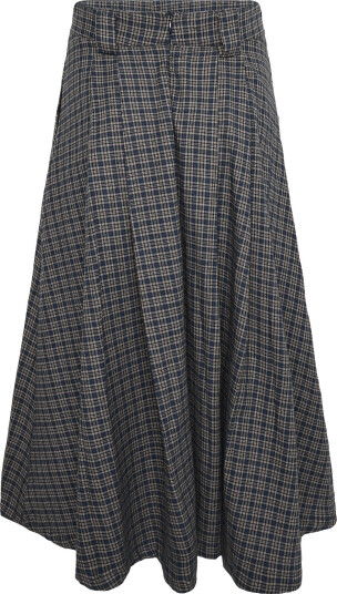 My Essential Wardrobe Mwlennie Check Skirt - Navy - 34