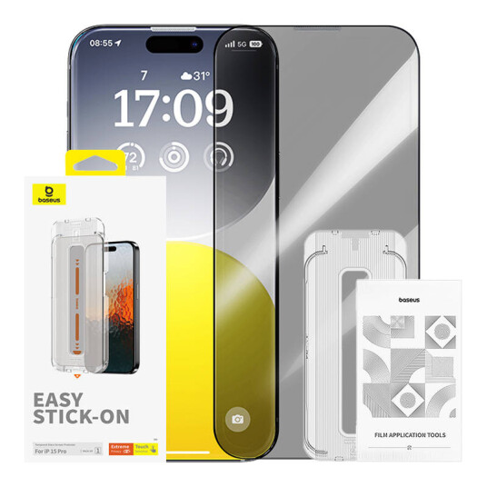 Baseus Privacy Protection Tempered Glass Sapphire iPhone 15 Pro Baseus Privacy Protection Tempered Glass Sapphire iPhone 15 Pro