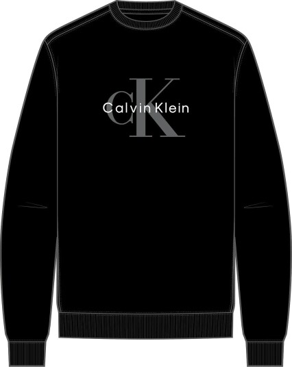 Calvin Klein Jeans Cl Ls 350Terry Mnlg Cn Swtshrt Black M