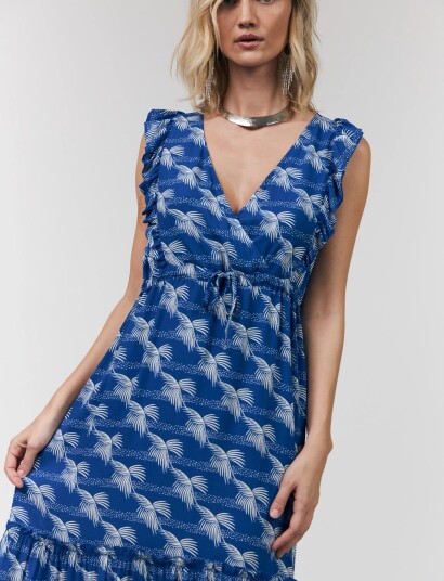 Lollys Laundry Samoll Midi Dress Blue S Lollys Laundry Samoll Midi Dress Blue S