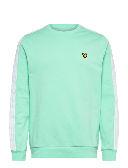 Lyle & Scott Sport Jacquard Tape Crew Neck   Green   XL