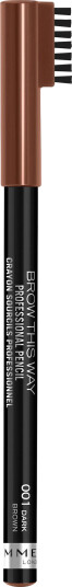 Rimmel Brow This Way Eyebrow Pencil Dark Drown 001