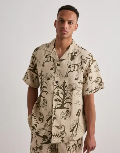 OAS Poplan Cuba Shirt Kortermede skjorter Beige OAS Poplan Cuba Shirt Kortermede skjorter Beige