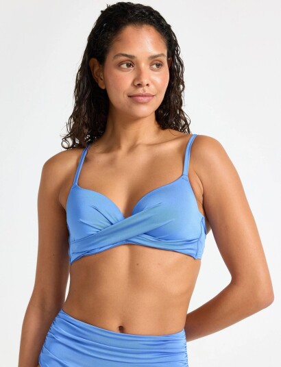 Lindex Bra Lilja Twist Swim Shiny Blue 75 D Lindex Bra Lilja Twist Swim Shiny Blue 75 D
