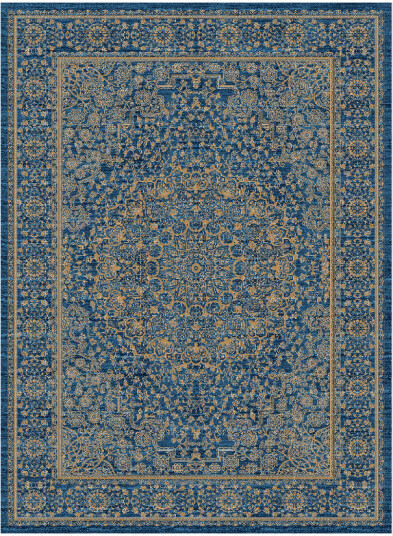 Wilton teppe Vinadio blå/gull Størrelse: 130 x 190 cm