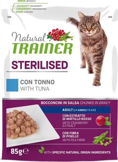 Natural Trainer Våtfôr Adult Sterilisert Våtfôr For Katter Med Tunfisk 24 X 85 G Natural Trainer Våtfôr Adult Sterilisert Våtfôr For Katter Med Tunfisk 24 X 85 G