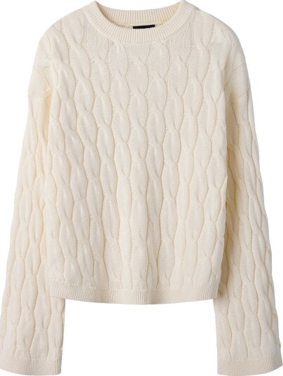 LMTD Nlfnatala Ls Short Knit   Cream   134 140