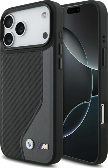BMW M MagSafe Mobildeksel til iPhone 17 Pro Max - Grafitt Karbonlogo
