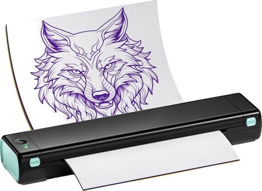 Phomemo Tattoo B??rbar Etikettprinter   Svart Grå?nn