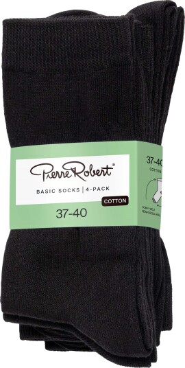 Pierre Robert Basic Socks Cotton X4 Black 37 40