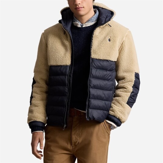 The Colden Hybrid Jacket - Collection Navy / Spring Beige The Colden Hybrid Jacket - Collection Navy / Spring Beige