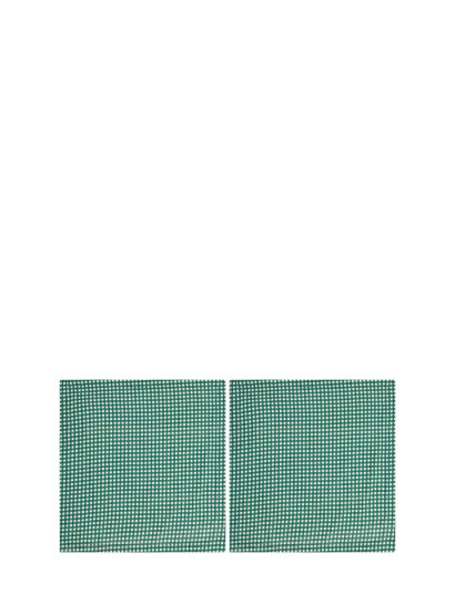 Anna + Nina Gingham Napkin Set Of 2 - Green - 45X45X0.1CM