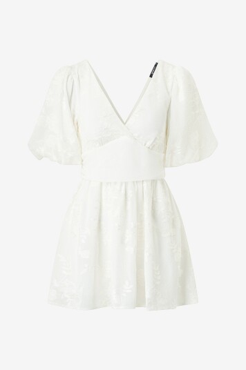 Gina Tricot Kjole Embroidered Mini Dress Hvit Gina Tricot Kjole Embroidered Mini Dress Hvit