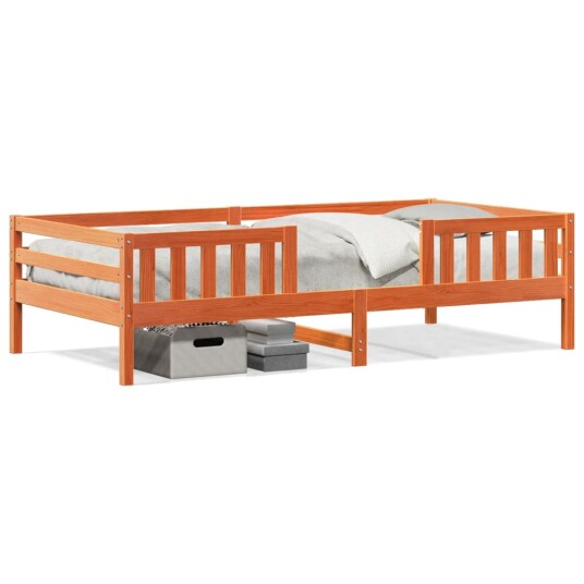  Sengeramme uten madrass voksbrun 75x190 cm heltre furu 8721102648700
