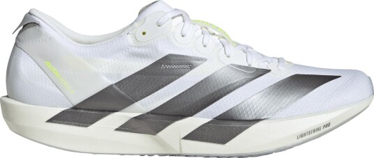 Adidas Men"s Adizero Adios 9 FTWR White/Iron Metal/Solar Yellow 45 1/3