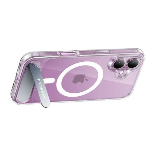 Torras Pstand Series Gjennomsiktig Mobildeksel for iPhone 16 Torras Pstand Series Gjennomsiktig Mobildeksel for iPhone 16