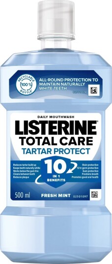 LISTERINE Munnvann Total Care Tartar Protect 10in1 Fresh Mint 500 ml