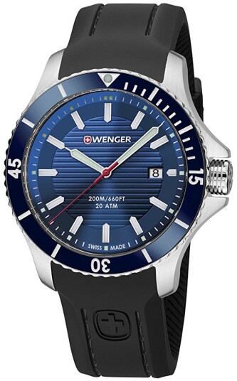 Wenger Herreklokke 01.0643.119 Seaforce Blå/Gummi Ø43 mm Wenger Herreklokke 01.0643.119 Seaforce Blå/Gummi Ø43 mm