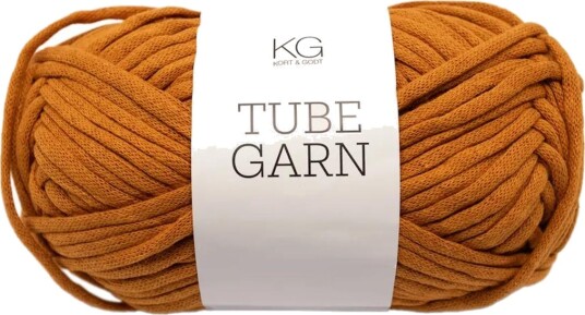 Kort og Godt Tubegarn 4mm Brun-Oransje 0965, 100g