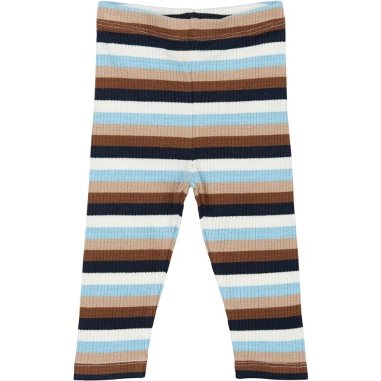 THE NEW Siblings Powder Blue Striped TNSBPark Rib Leggings 62