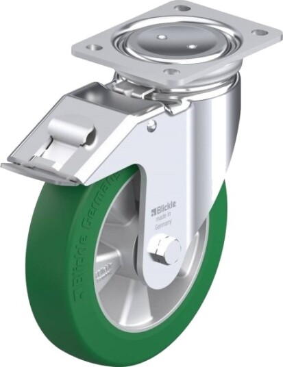 Blickle 759167 Luh-Alst 200K-Fi Styrehjul Med Brems, Hjuldiameter: 200 Mm, Bæreevne (Maks.): 750 Kg, 1 Stk