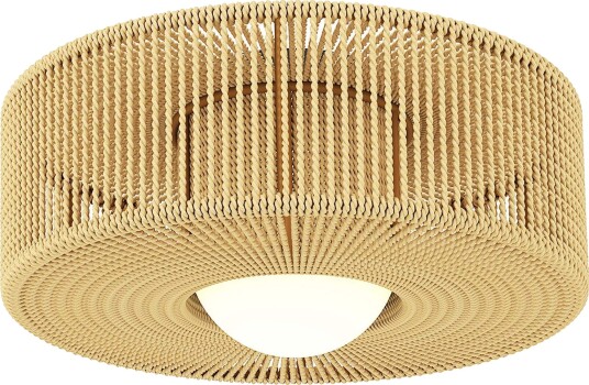 Boho taklampe med hamptauskjerm – G9 LED 30 cm