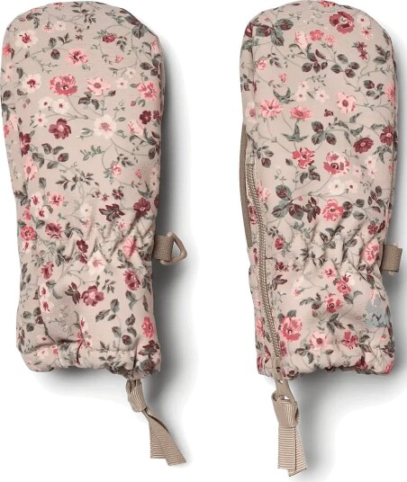 Wheat Technical Mittens Zipper GREY MOON FLOWERS XS Wheat Technical Mittens Zipper GREY MOON FLOWERS XS