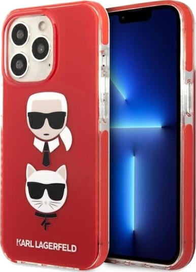 Karl Lagerfeld Karl&Choupette Hardcase til iPhone 13 Pro / iPhone 13 - Rød