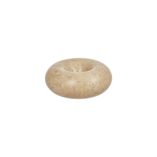 OYOY Savi Beige Marmor Lysestake 4 cm