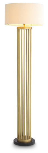 Condo golvlampa antik mässing vit