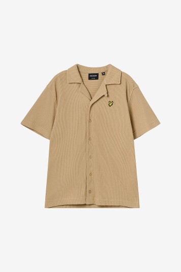 Lyle & Scott Skjorte SS Waffle Shirt Beige Lyle & Scott Skjorte SS Waffle Shirt Beige