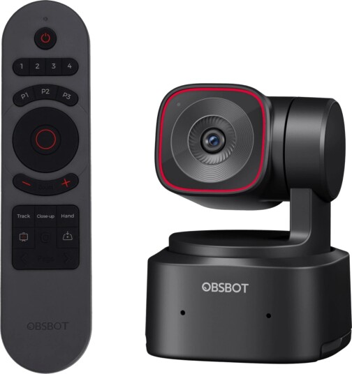 OBSBOT Tiny 2 Lite PTZ 4K webkamera AI-sporing 1/2" CMOS 4K 60 fps HDR bevegelseskontroll fjernkontroll Svart OBSBOT Tiny 2 Lite PTZ 4K webkamera AI-sporing 1/2" CMOS 4K 60 fps HDR bevegelseskontroll fjernkontroll Svart