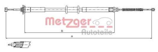 Tautrekk håndbremse METZGER 12.1500 Tautrekk håndbremse METZGER 12.1500