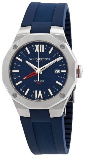 Baume & Mercier Herreklokke M0A10659 Riviera Blå/Gummi Ø42 mm Baume & Mercier Herreklokke M0A10659 Riviera Blå/Gummi Ø42 mm