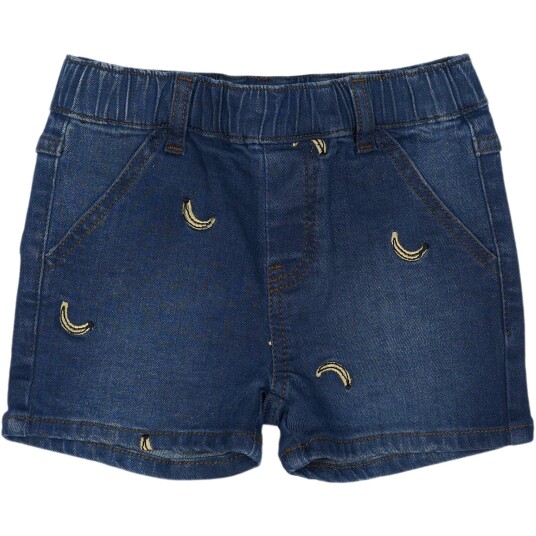 THE NEW Siblings Medium Blue Denim Embroidery Otis Denim Shorts 92